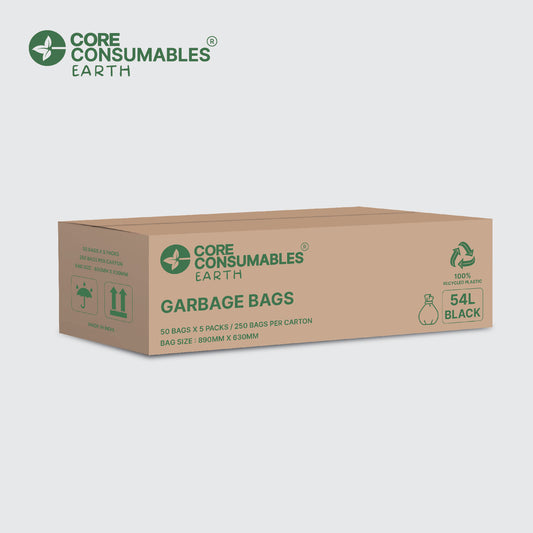 Core Consumables 54L Ultra Heavy Duty Garbage Bags - 250 Bags per Carton