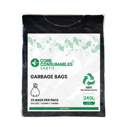 Core Consumables 240L Ultra ExtraHeavy Duty Garbage Bags - Premium Quality for Hassle-Free Waste Management