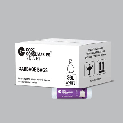 Core Consumables 36L Heavy Duty Garbage Bags - Premium Quality for Hassle-Free Waste Management