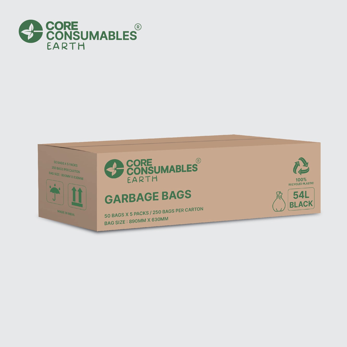 Core Consumables 54L Ultra Heavy Duty Garbage Bags - Premium Quality for Hassle-Free Waste Management