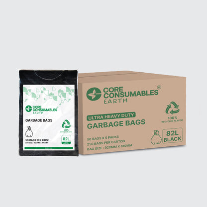 Core Consumables 82L Ultra ExtraHeavy Duty Garbage Bags - Premium Quality for Hassle-Free Waste Management