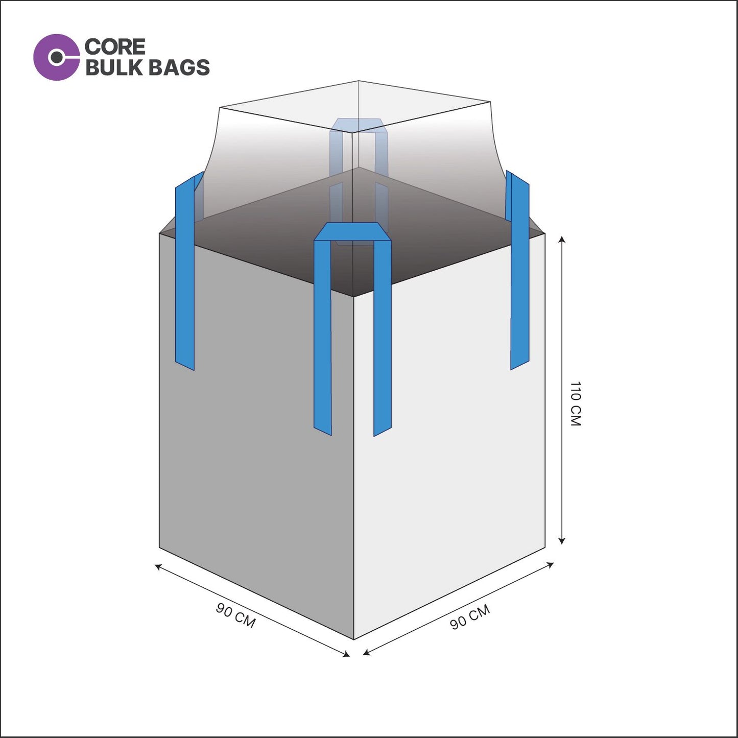 1.0 TON DUFFLE TOP CLOSED BOTTOM  90 x 90 x 110 cm